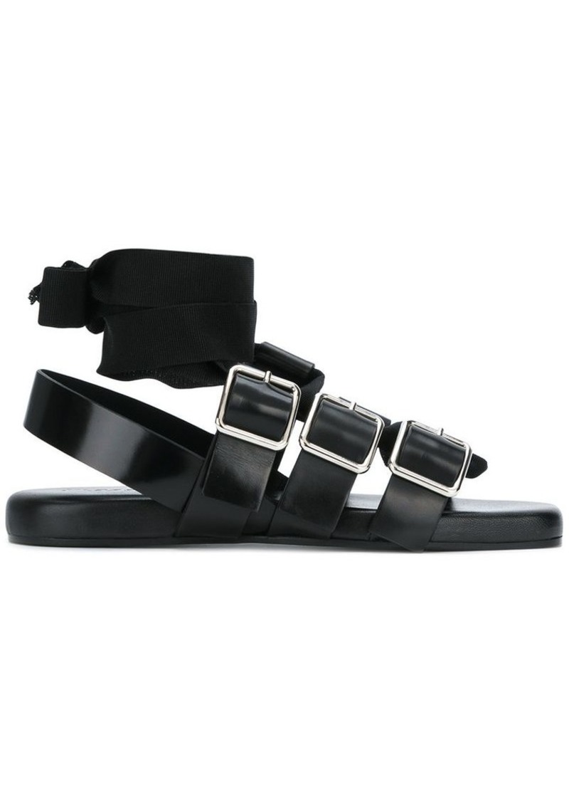 Jil Sander ankle-wrap buckled sandals
