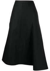 Jil Sander asymmetric A-line skirt