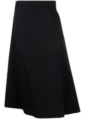 Jil Sander asymmetric-hem a-line midi skirt