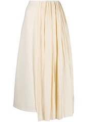Jil Sander asymmetric pleat detail skirt