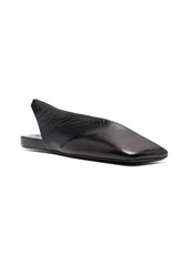 Jil Sander asymmetric-toe leather ballerina shoes