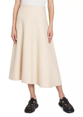 Jil Sander Asymmetric Wool Midi-Skirt
