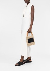 Jil Sander bamboo-handle woven tote