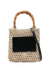 Jil Sander bamboo-handle woven tote