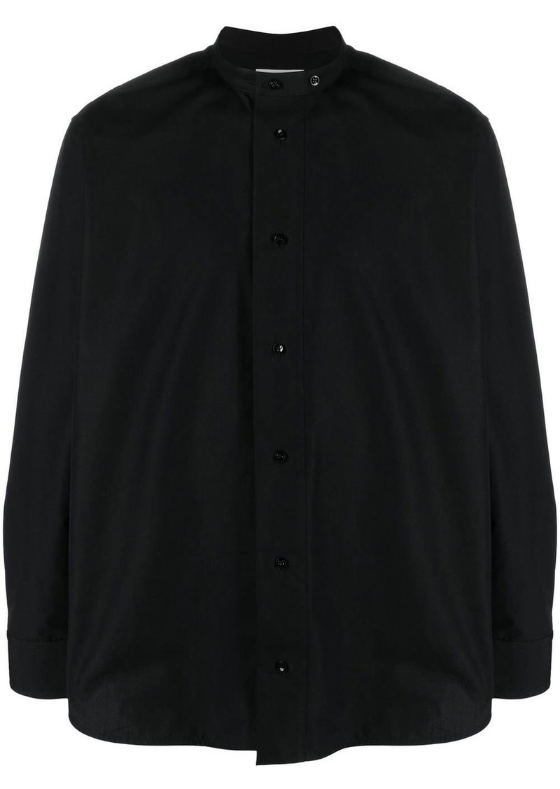 Jil Sander band-collar cotton shirt