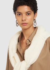 Jil Sander Bc1 Double Hoop 1 Zircon Earrings