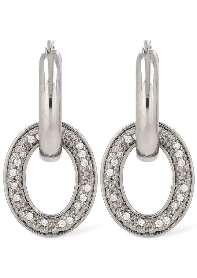 Jil Sander Bc1 Double Hoop 1 Zircon Earrings