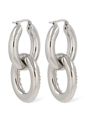 Jil Sander Bc1 Double Hoop 1 Zircon Earrings