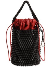 Jil Sander Bead & Leather Bucket Bag