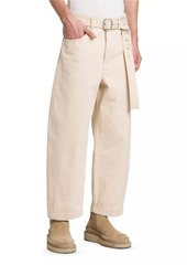 Jil Sander Belted Cotton Trousers