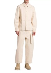 Jil Sander Belted Cotton Trousers