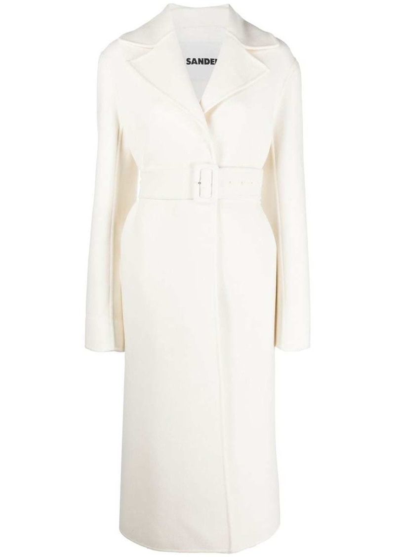 Jil Sander belted single-breasted coat