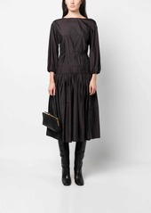 Jil Sander boat-neck tiered midi dress