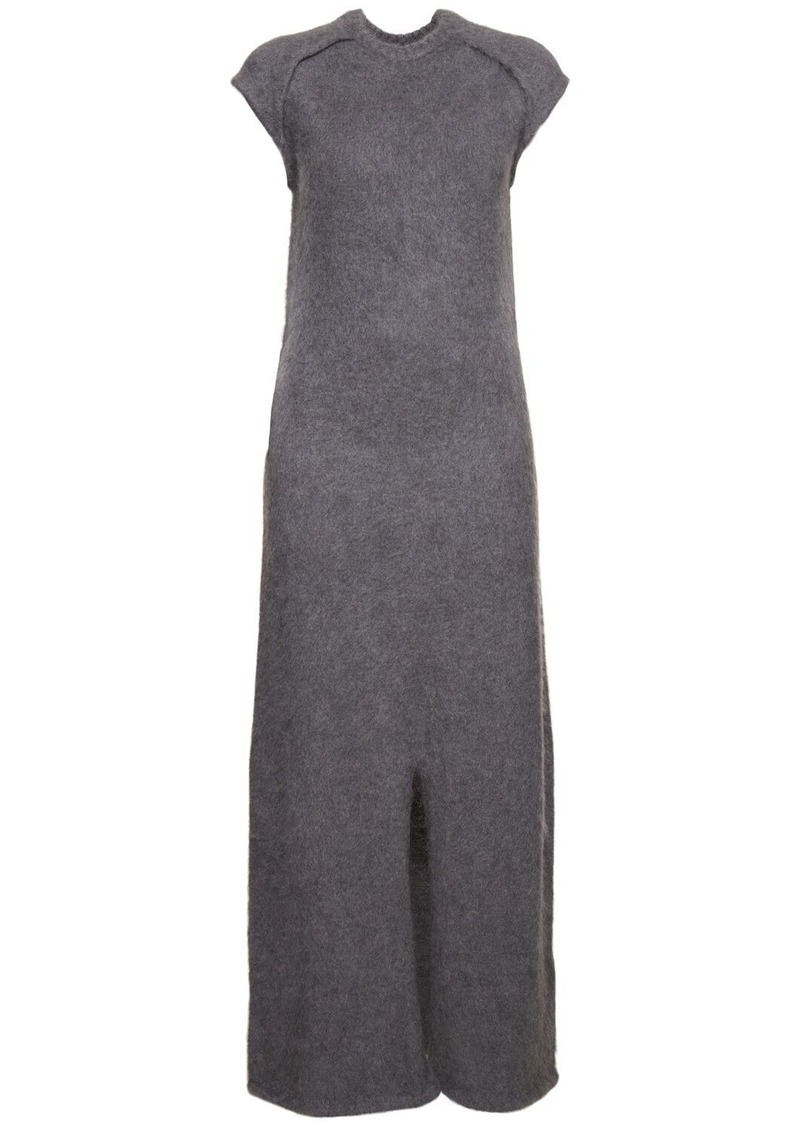 Jil Sander Boiled Wool Brushed Knit Long Dress