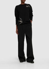 Jil Sander Boiled Wool Embroidered Sweater