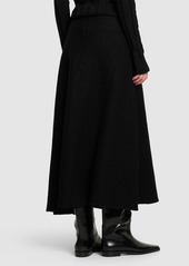 Jil Sander Boiled Wool Midi Skirt