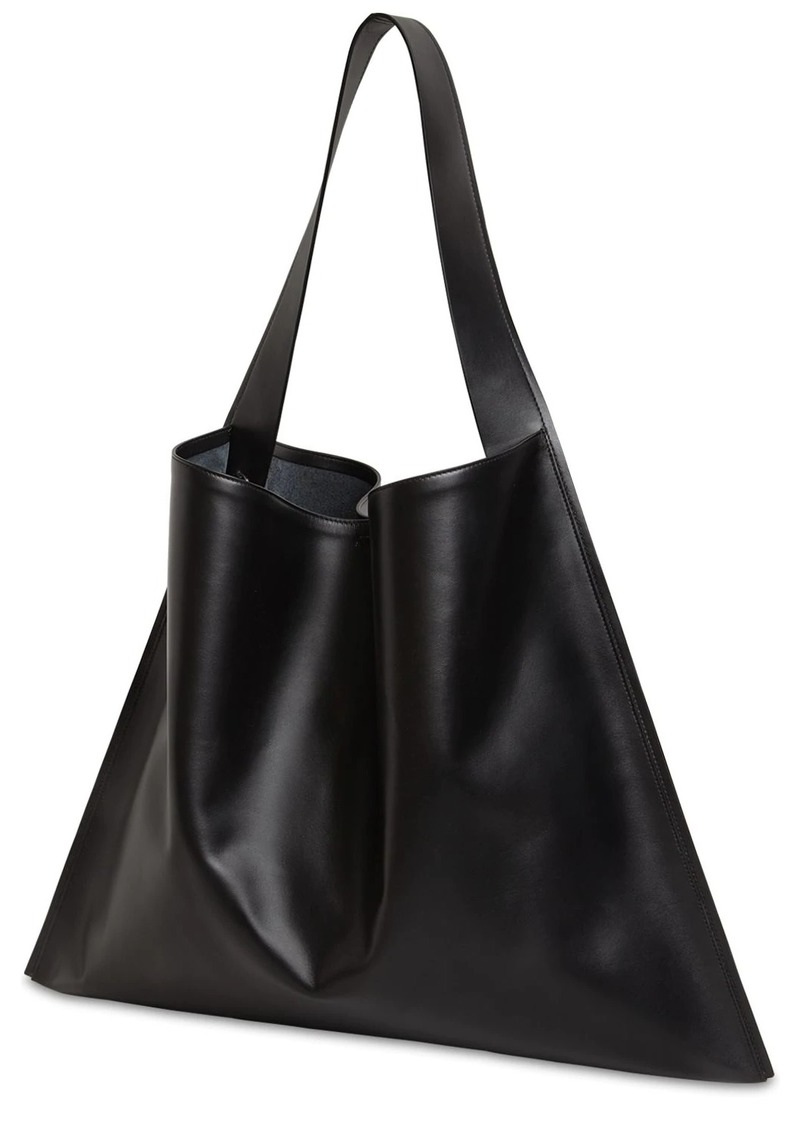 jil sander leather border hobo bag