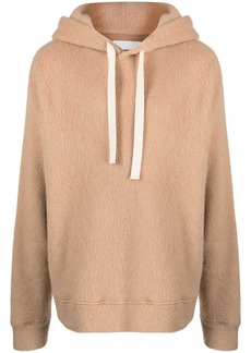 Jil Sander brushed alpaca-wool blend hooded-sweater