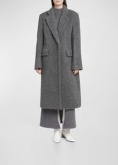 Jil Sander Brushed Wool Double-Breasted Long Coat