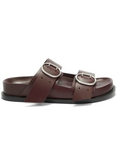 Jil Sander buckle-straps leather flat sandals