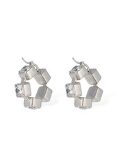 Jil Sander Bw1 5 Crystal Hoop Earrings