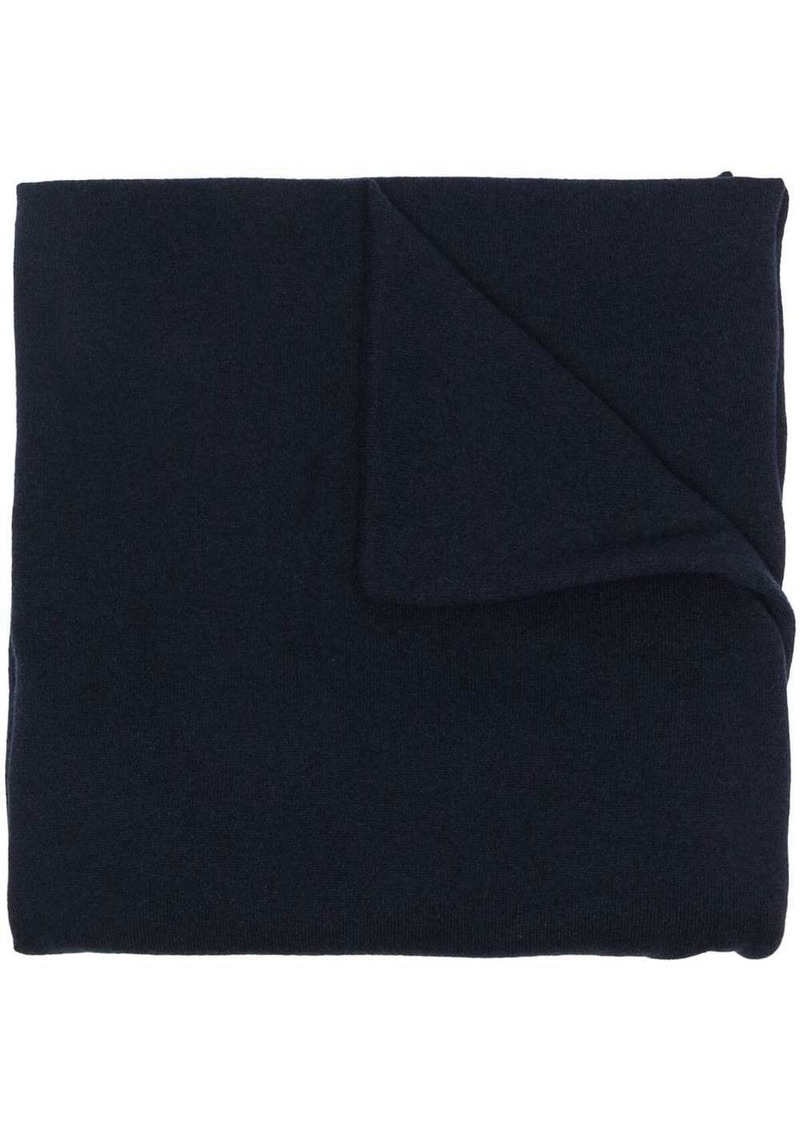 Jil Sander cashmere logo-patch scarf