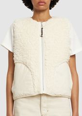 Jil Sander Collarless Cotton Fleece Vest