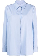 Jil Sander concealed-fastening striped cotton shirt