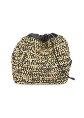Jil Sander Cotton & Leather Intrecciato Bucket Bag
