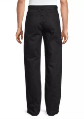 Jil Sander Cotton & Leather-Paneled Trousers