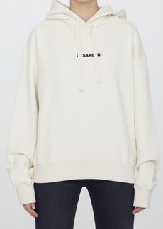 Jil Sander Cotton hoodie with logo