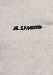 Jil Sander Cotton Jersey Logo Hooded Sweatshirt