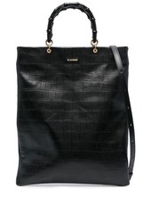 Jil Sander crocodile-effect leather tote