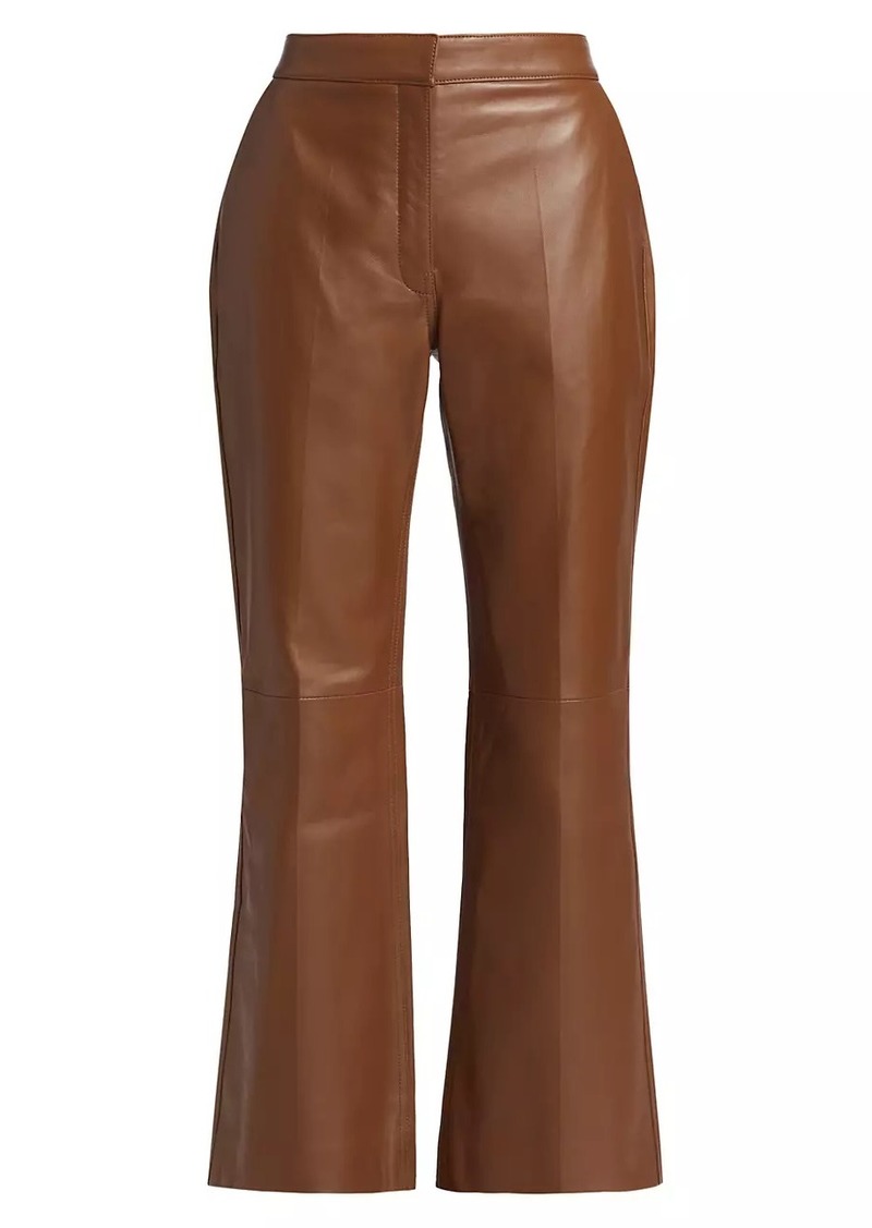 Jil Sander Crop Leather Flare Pants