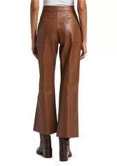 Jil Sander Crop Leather Flare Pants