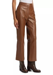 Jil Sander Crop Leather Flare Pants