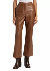 Jil Sander Crop Leather Flare Pants