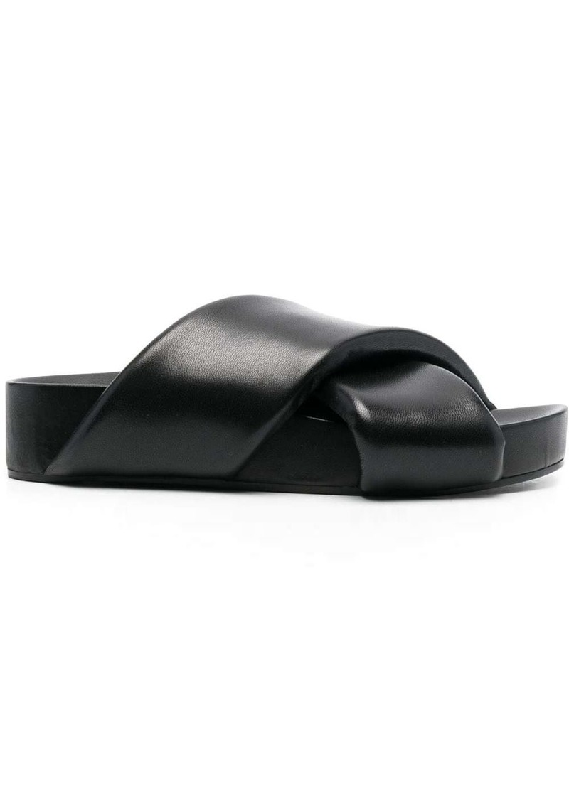 Jil Sander cross-over leather sandals