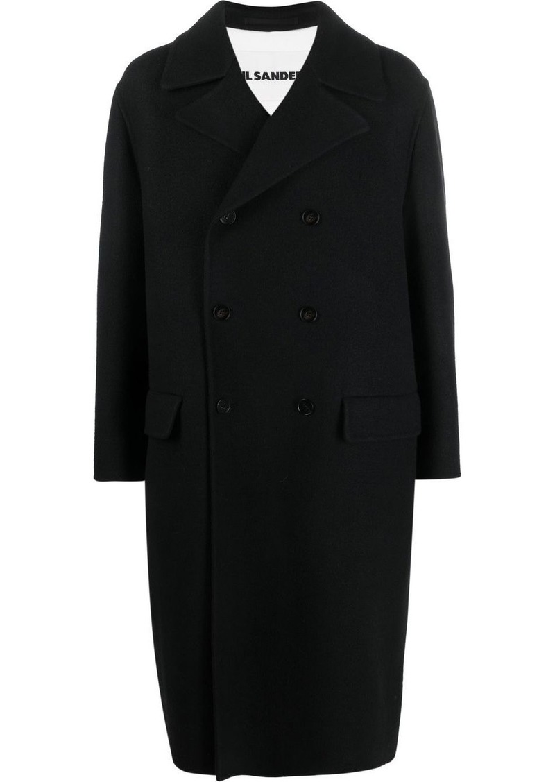 Jil Sander double-breasted virgin wool coat