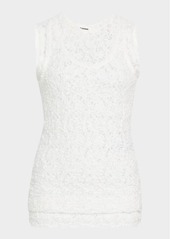 Jil Sander Double-Layered Crochet Knit Tank Top