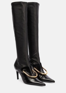 Jil Sander Embellished leather knee-high boots