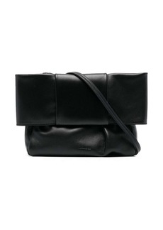 Jil Sander embossed-logo leather shoulder bag