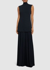 Jil Sander Fluid Viscose Crepe Long Dress