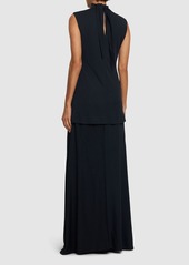 Jil Sander Fluid Viscose Crepe Long Dress