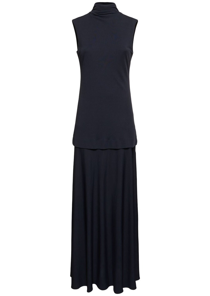 Jil Sander Fluid Viscose Crepe Long Dress