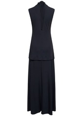 Jil Sander Fluid Viscose Crepe Long Dress