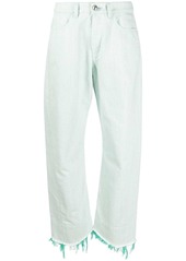 Jil Sander frayed-hem wide-leg trousers