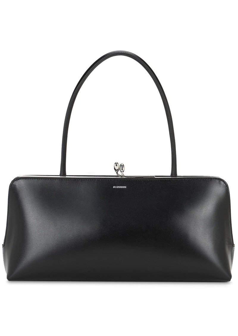 Jil Sander Goji Frame Smooth Leather Top Handle Bag | Handbags
