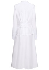 Jil Sander Heavy Cotton Poplin Midi Shirt Dress