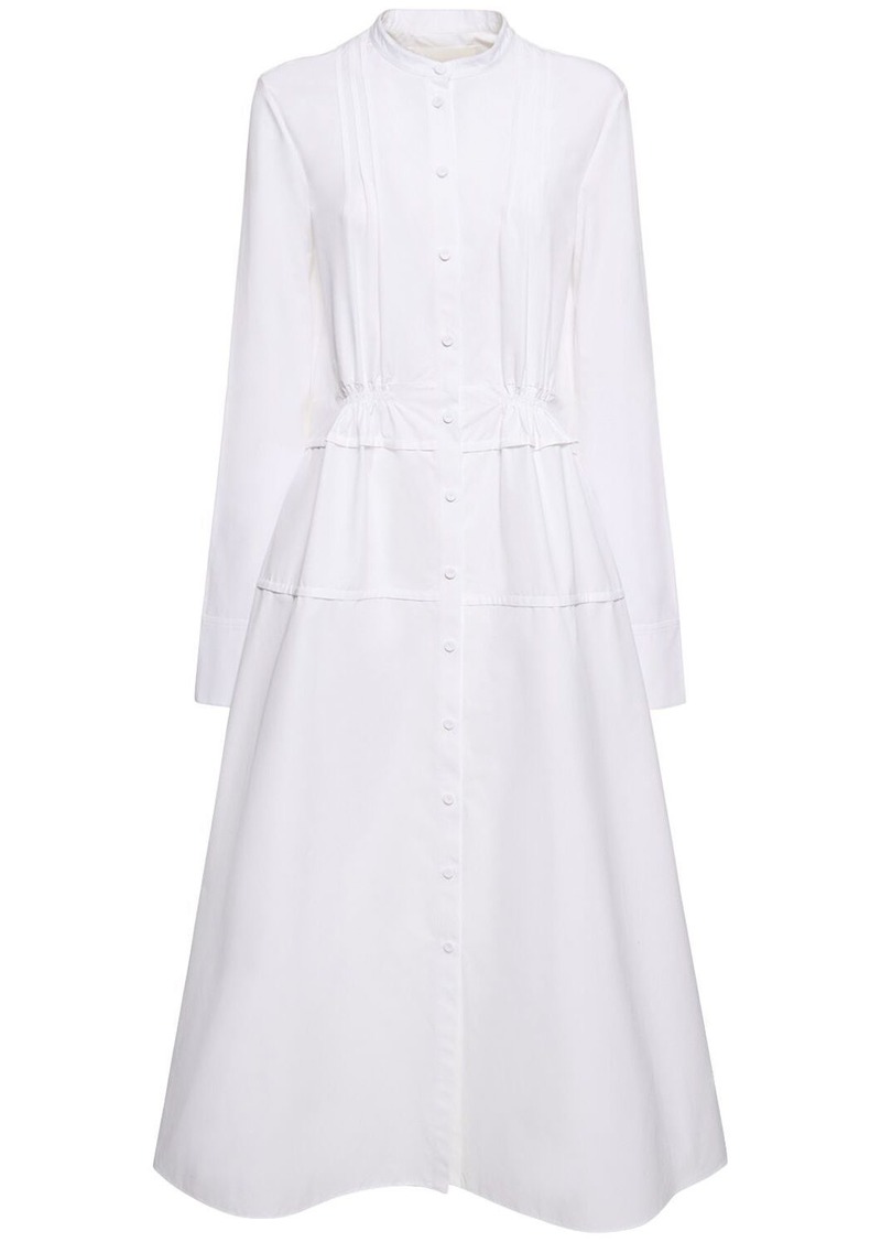 Jil Sander Heavy Cotton Poplin Midi Shirt Dress